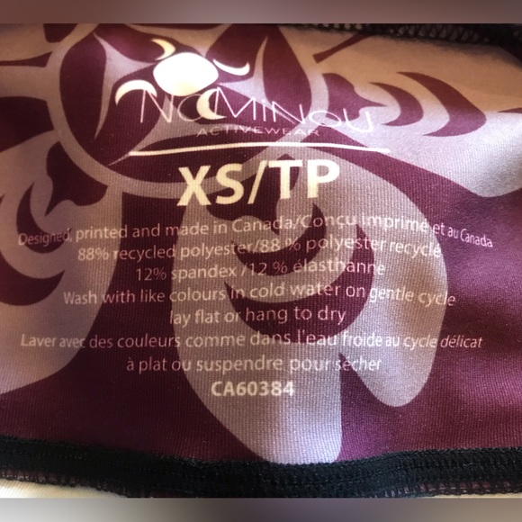 NWOT Nominou Jas the Hummingbird purple Athleisure Leggings size XS - Picture 5 of 7